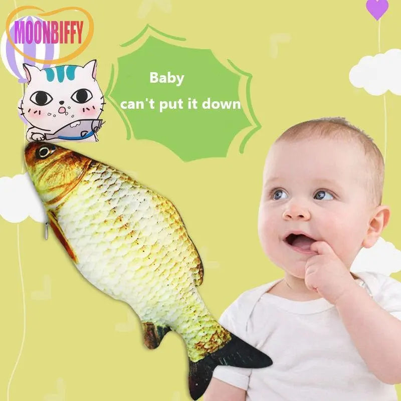 Children's Baby Electric Fish Toy Simulation Plush Electric Fish Toy for Sleeping Baby Puzzle Early Education