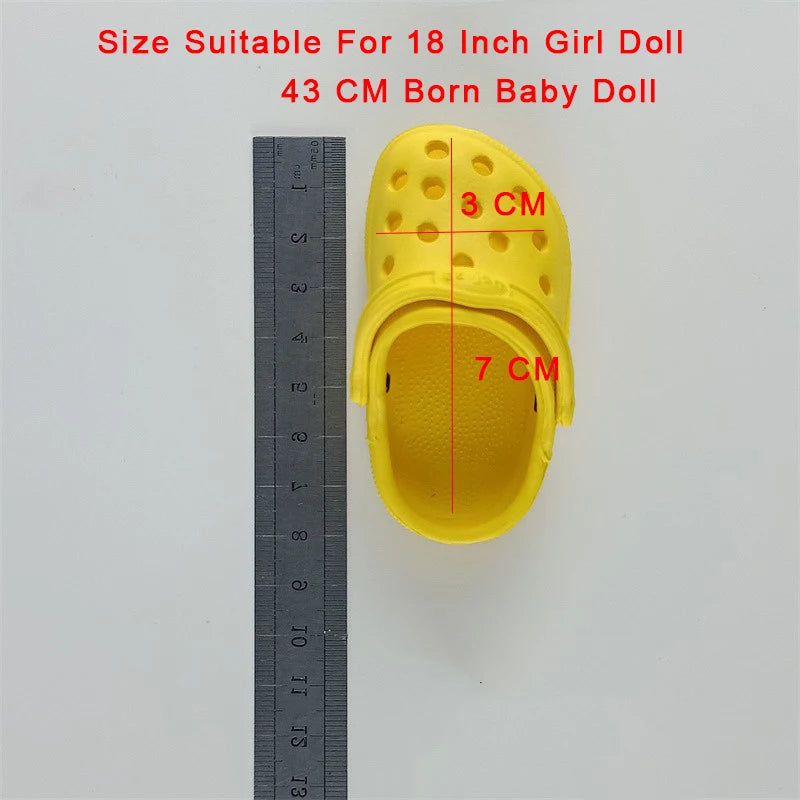 7 CM Doll Shoes Sandal For 43 CM Born Baby Doll Clothes Accessories 18 Inch American Doll Girl‘s Toys Our Generation Gift