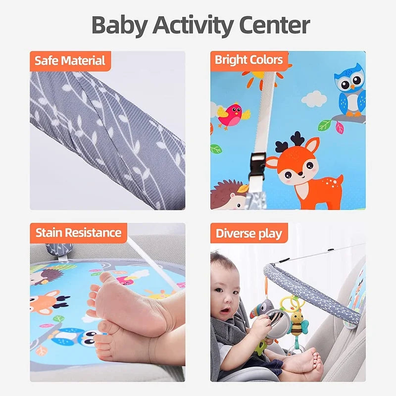 Baby Car Seat Toys Mirror Infant Activity Center for Car Seat Crib Stroller Rear Facing Car Seat Toy Hanging Toys for Baby 0 12M