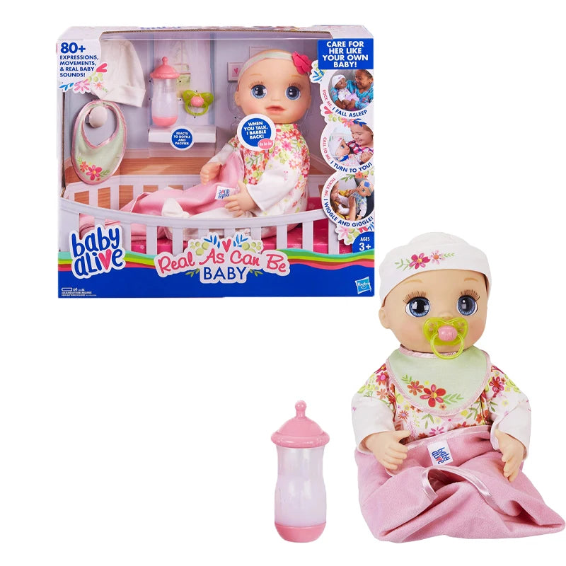 Hasbro Naughty Baby Smart Interactive Dolls Can Feed and Talk Girls Play House Toys Love Baby Alive Figures Children's Gifts