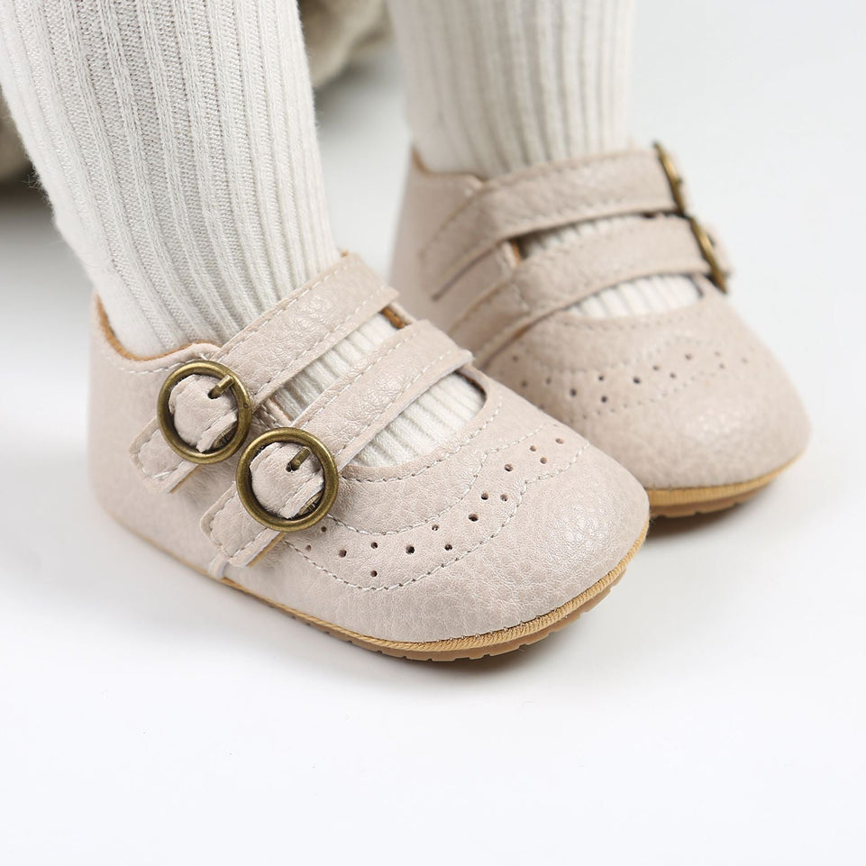 Vintage Baby Shoes 2023 Princess Baby Toddler Shoes Soft Non-Slip Crib Shoes Fashion Footwear Newborn Baby First Walkers